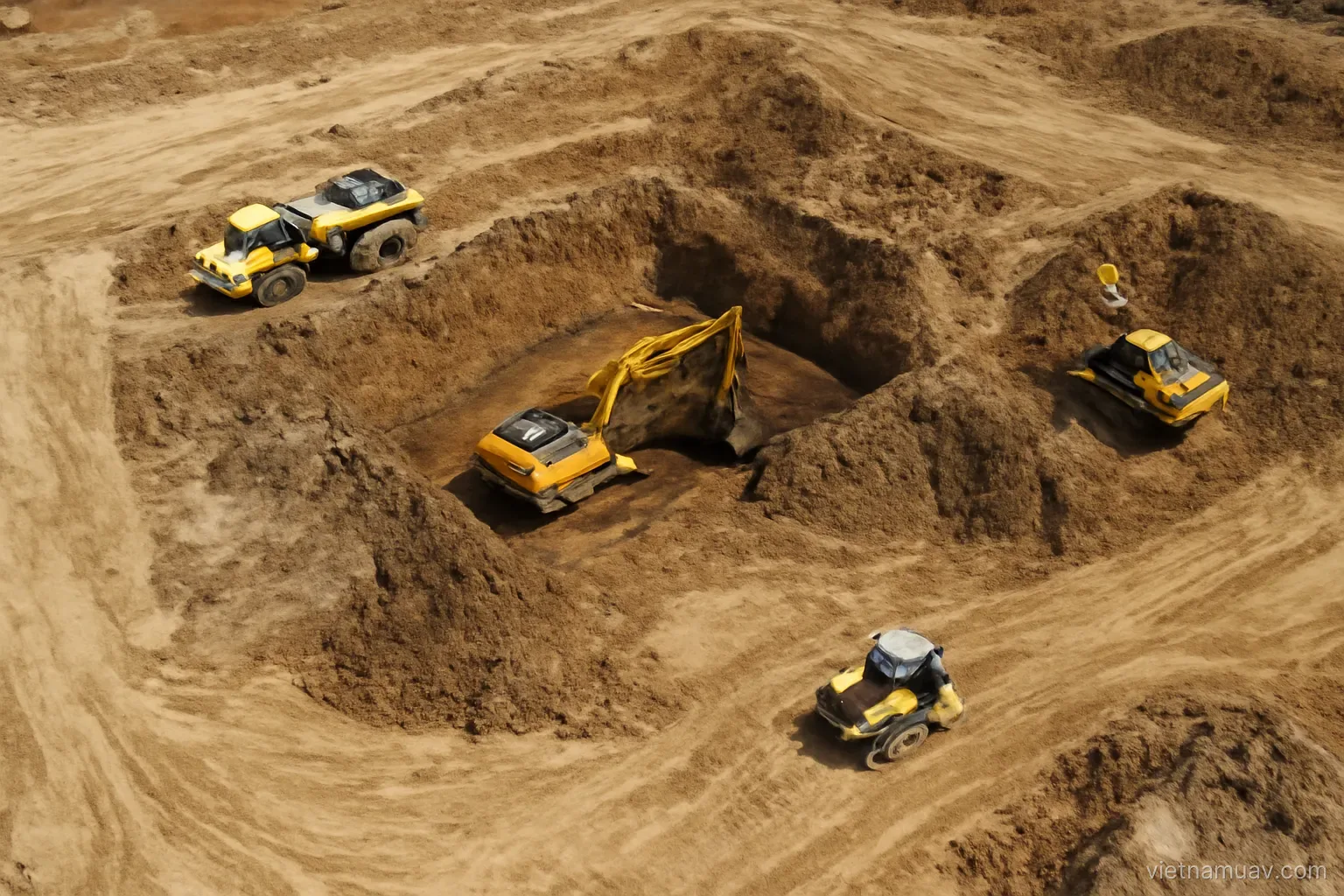 Construction site seen from above