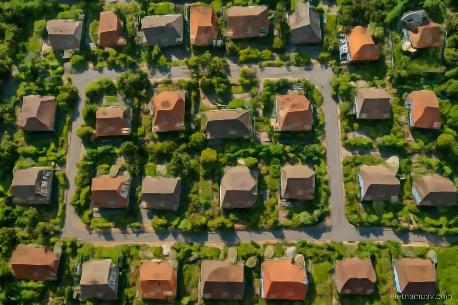 Residential neighbourhood from the air